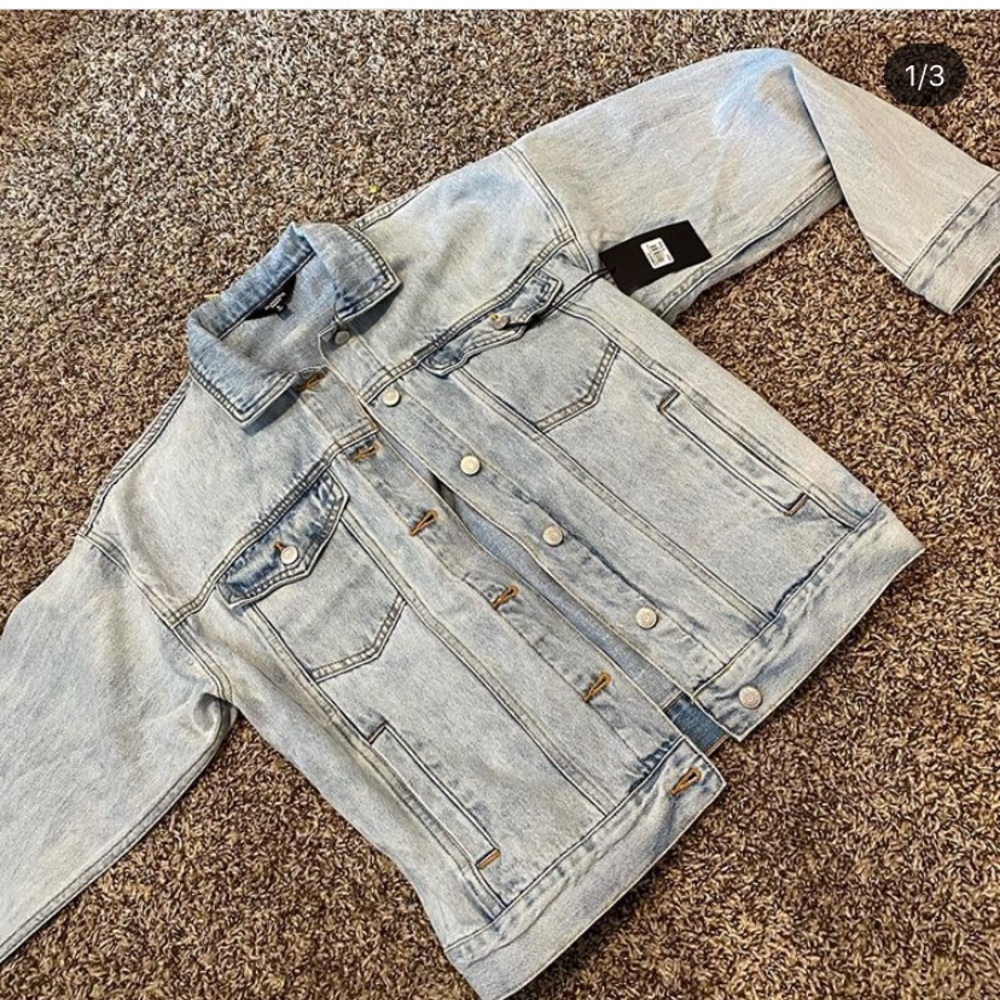 Oversized jean jacket light wash